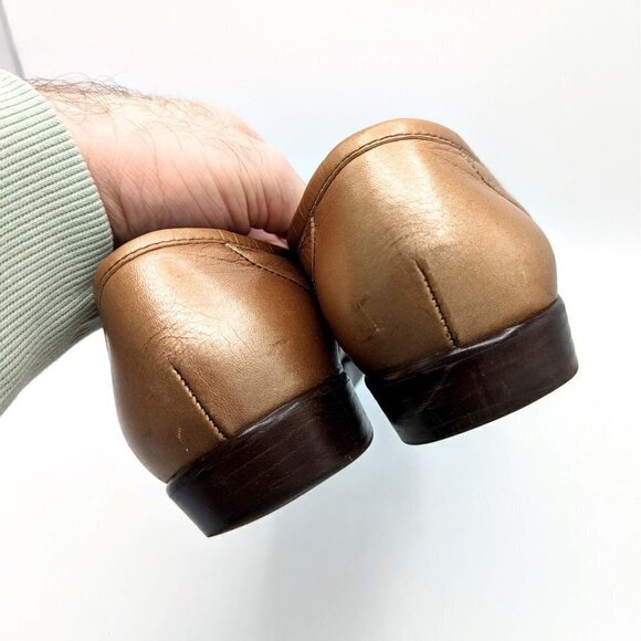 SAS Simplify Women's 8 (38.5) Metallic ROSE GOLD Slip On Moc Toe Comfort Loafer - Picture 4 of 5